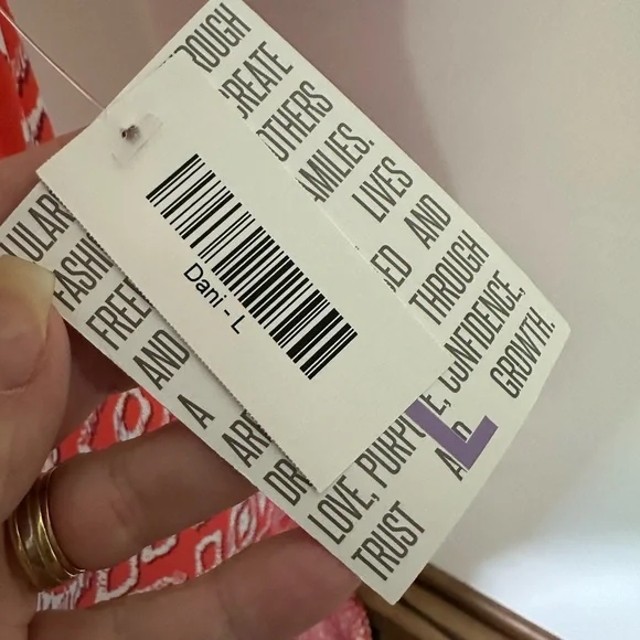 LuLaRoe Dani Sz L Red Geometric Maxi Dress Silky - Picture 5 of 5